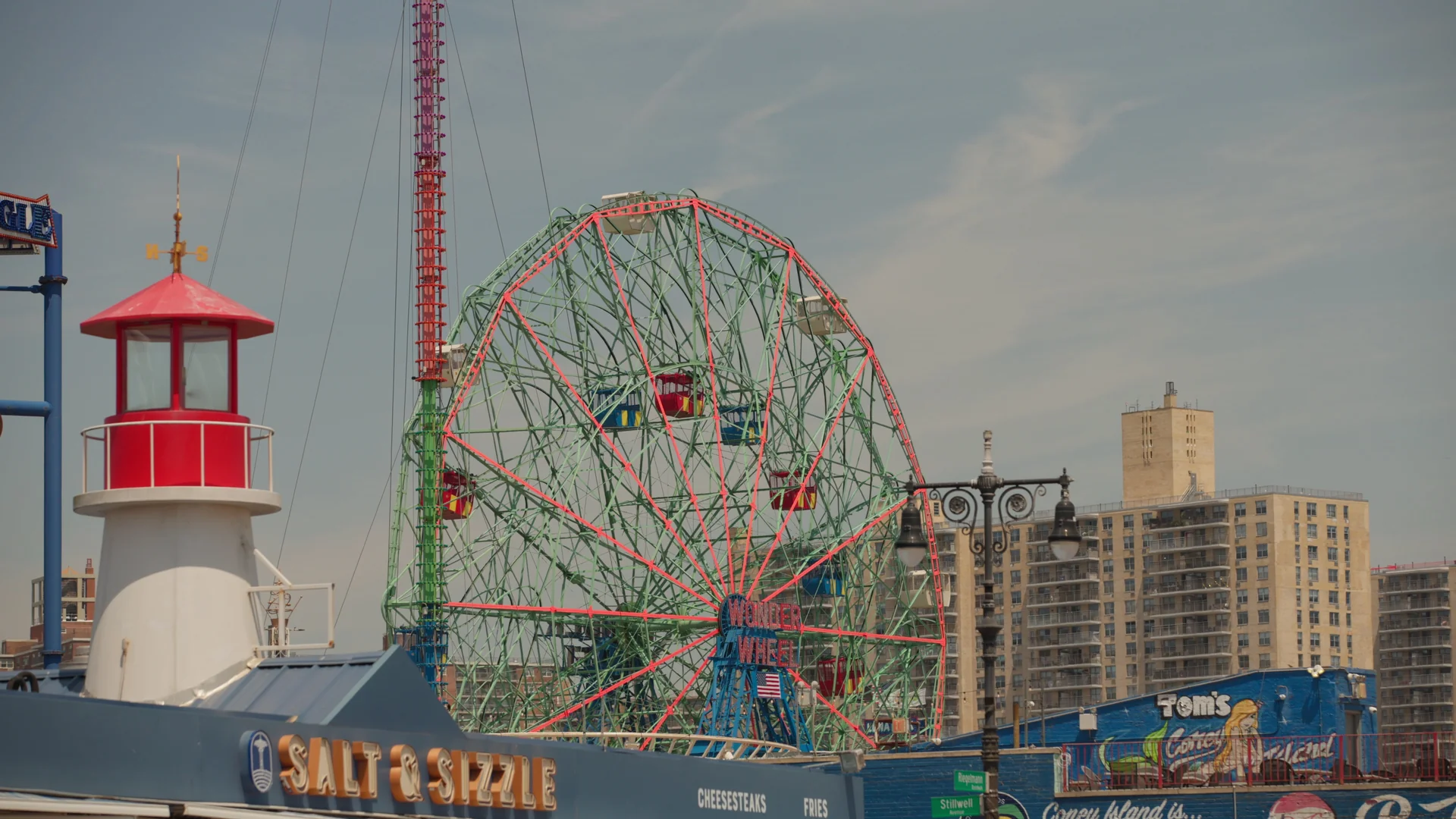 Wonder Wheel e região de diversões de Coney Island